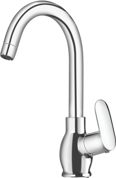 SWAN NECK PILLAR COCK - Aquwa Premium Faucet (Code 3407)